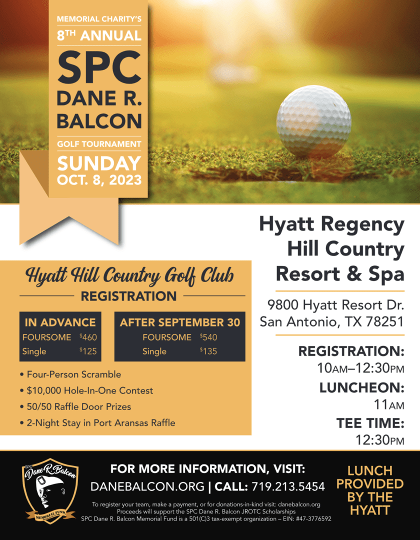 A flyer for the golf tournament.