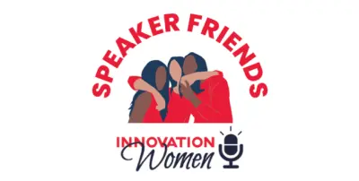 A logo for speaker friends innovation women.